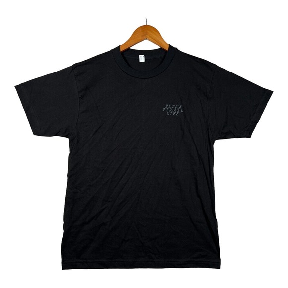 Petes Pirate Life T Shirt Failure Isn’t Fatal Peter McKinnon Black Dagger sz M - Picture 1 of 3